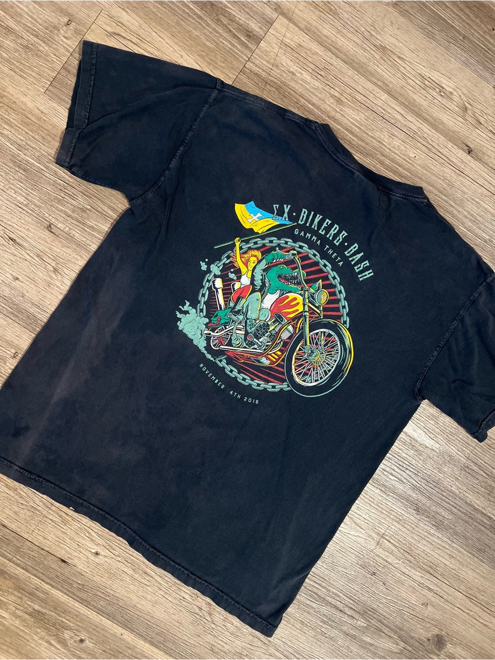 Vintage Bikers Dash Black Cotton Doble Side Size Large